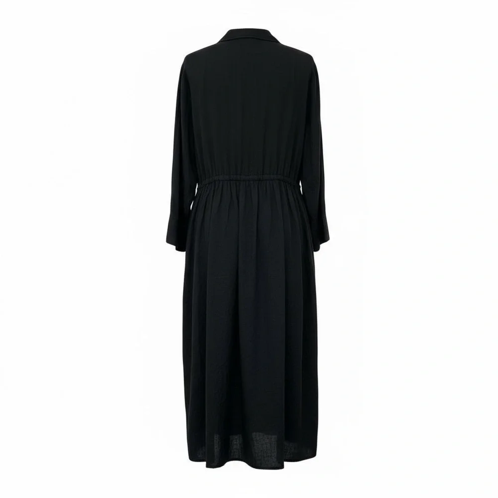 Natural Life 100% Organic Cotton Long Sleeve Dress - Size Medium - Black - Picture 2 of 14